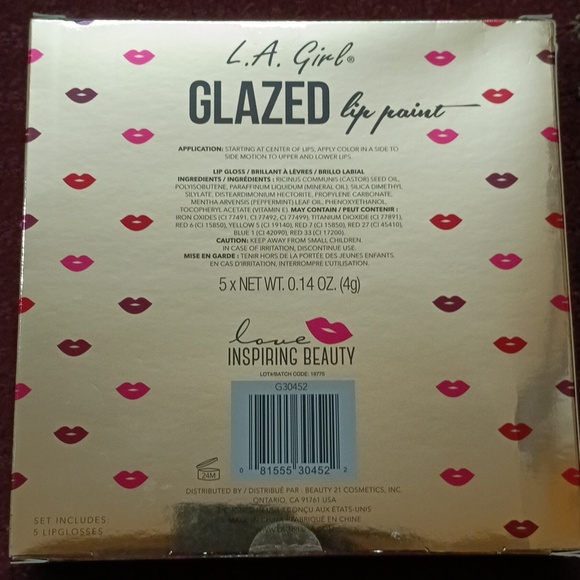 L.A. Girl Best of Lips Glazed Limited Edition 5 PC mini Glazed Lip Paint Set - Picture 3 of 3